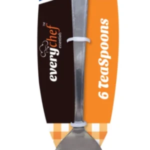 6 PACK STAINLESS STEEL TEA SPOONS